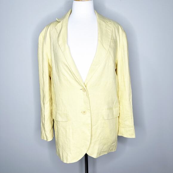 Madewell Womens The Oversized Blazer in 100% Linen Light Straw Small - Picture 1 of 7